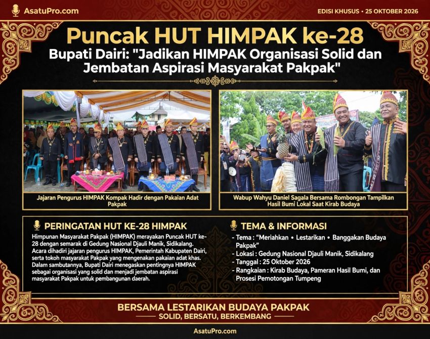 Bupati Dairi Ajak HIMPAK Lestarikan Budaya: Jangan Hanya Dirayakan, Tapi Dijalani
