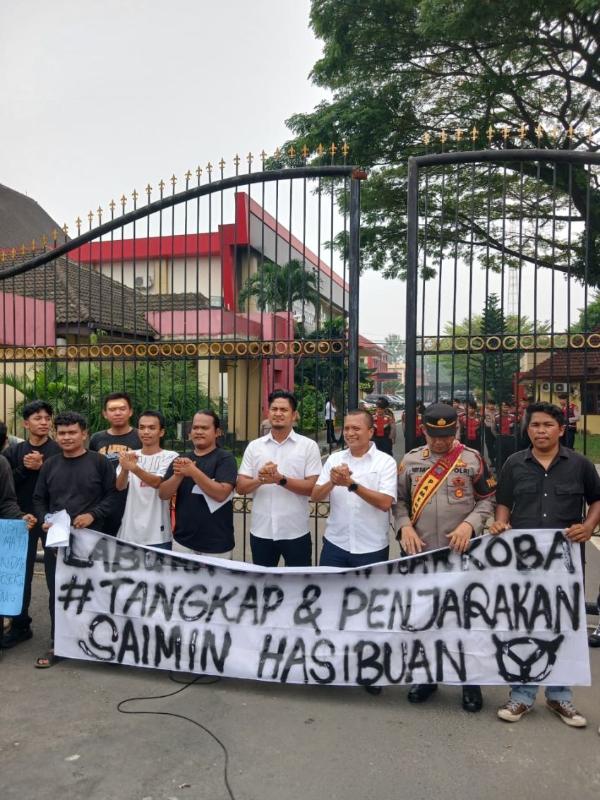 Geruduk Polda Sumut, AMPD Sumut: Labura Darurat Narkoba, Tangkap Proses Saimin Harahap