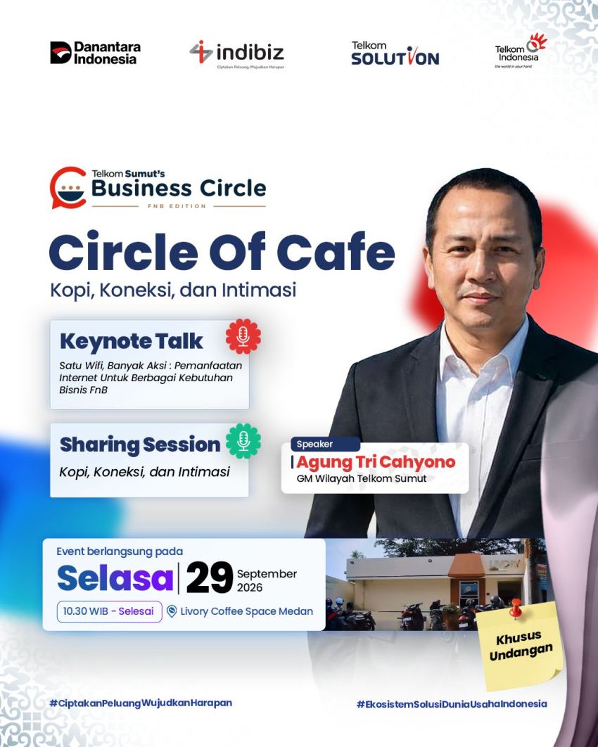Telkom Sumut Gelar Business Circle: Circle of Cafe, Dorong Transformasi Digital Pelaku Usaha F&B melalui WMS