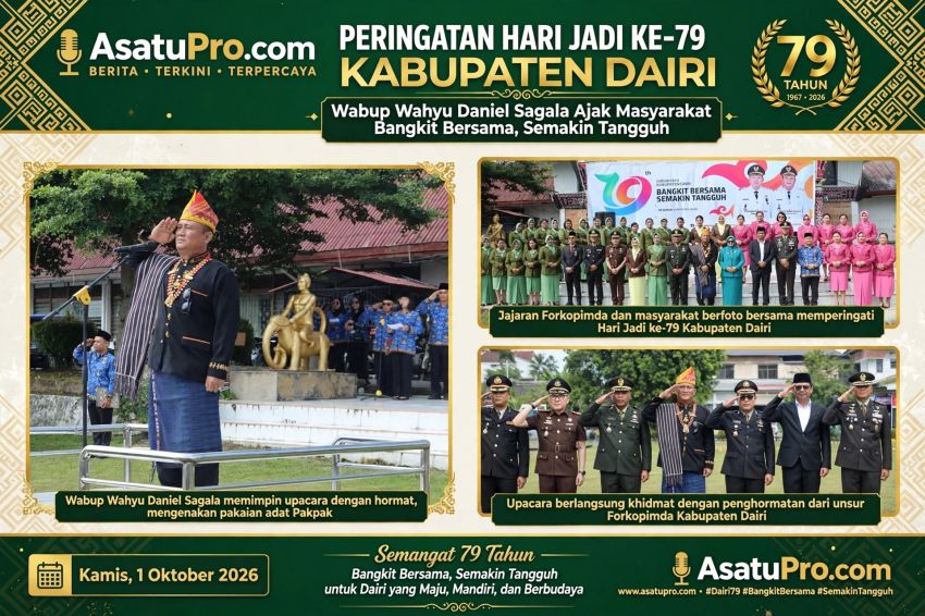 Hari Jadi ke-79 Dairi, Wabup Wahyu Daniel Sagala Ajak Warga Bangkit Bersama Wujudkan Dairi Semakin Tangguh